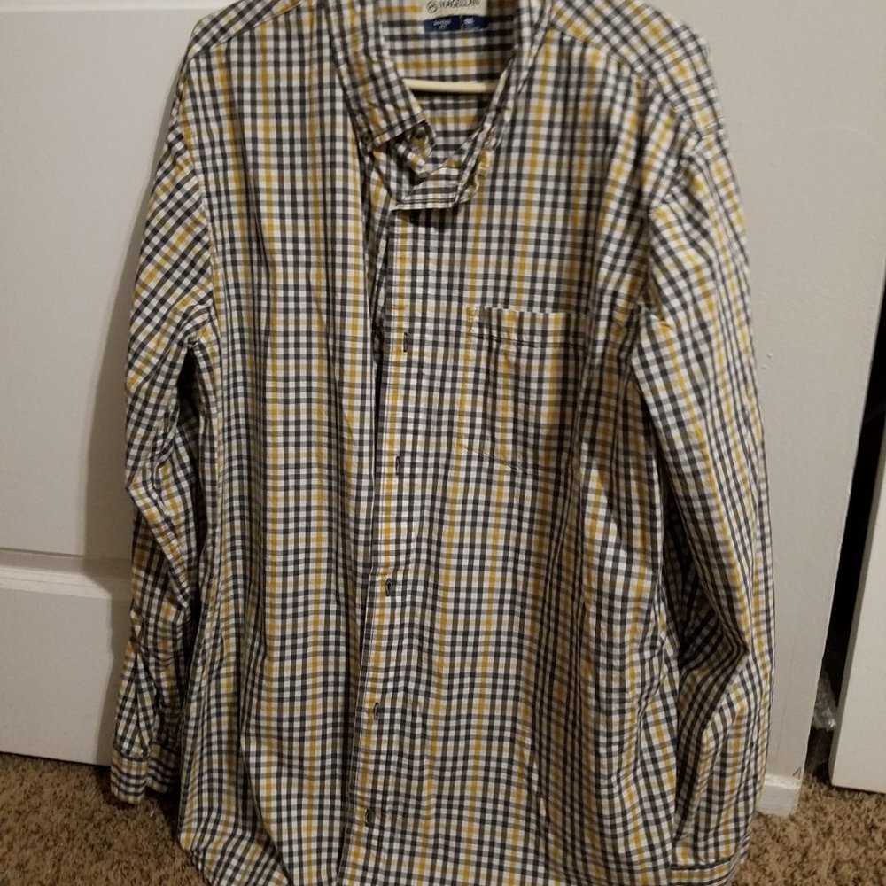 Magellan Men's Button-down Long-sleeve Shirt XXL